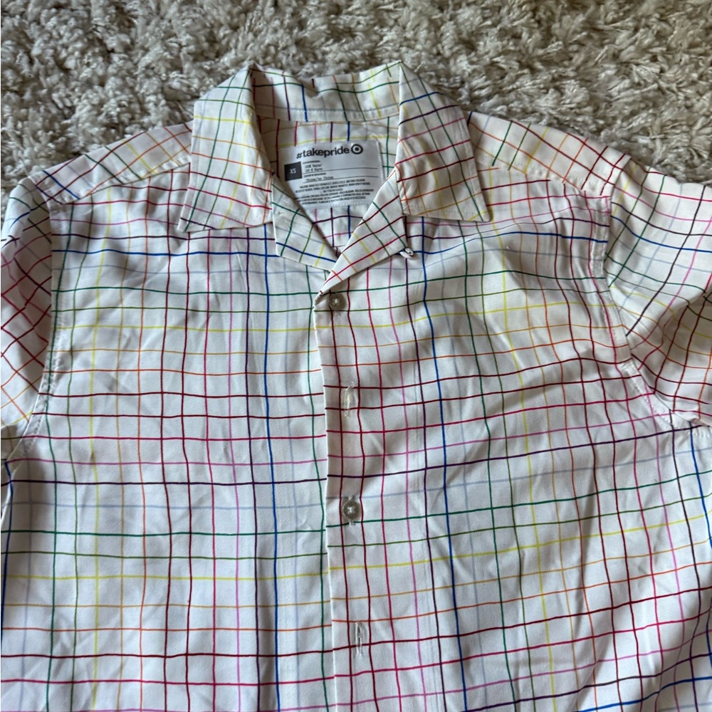 Izod Multicolor Grid Pattern Men's Shirt - Picture 3 of 5